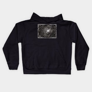 waves light tunnel hypnotic abstract art Kids Hoodie
